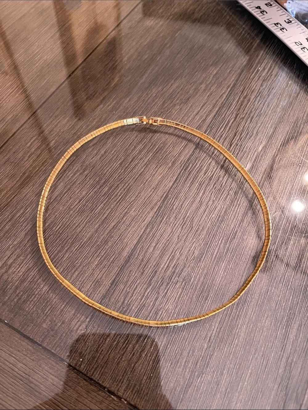 Vintage Gold-tone Omega with Chevron Pattern 16 1/8” approx